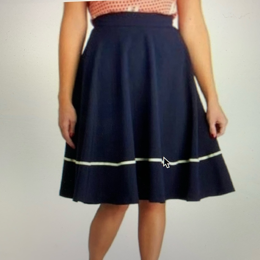 ModCloth Nautical Swing Skirt EUC